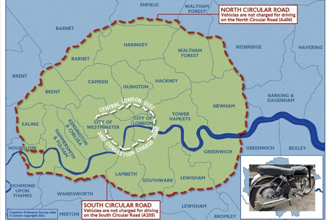 London ULEZ boundary map