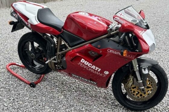 Ducati 916 Carl Fogarty Replica, #105 of the 202 examples produced.