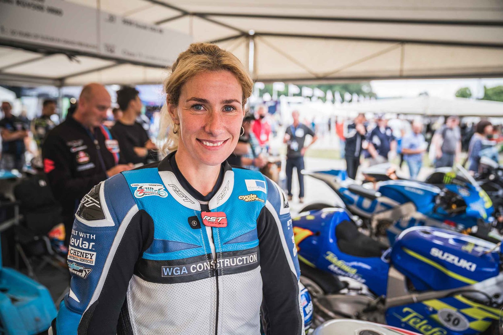 Motorcycle racer Jenny Tinmouth