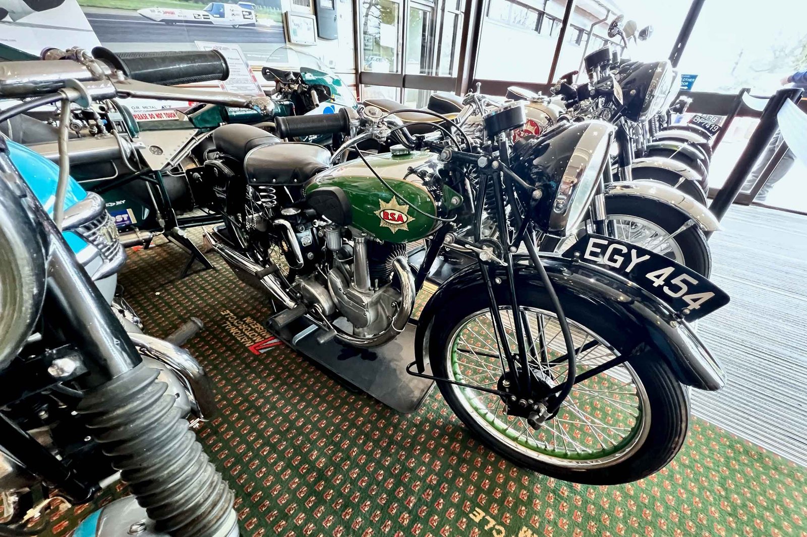 The Empire Star lined up at the National Motorcycle Museum before the auction