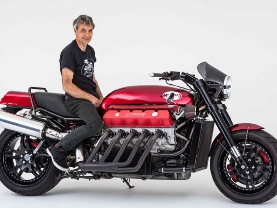 Allen Millyard and his Viper S10 motorcycle